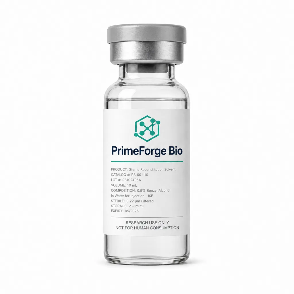 Bacteriostatic Water (0.9% Benzyl Alcohol) research product vial